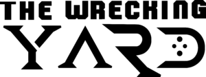 logo wrecking yard blak bkgd
